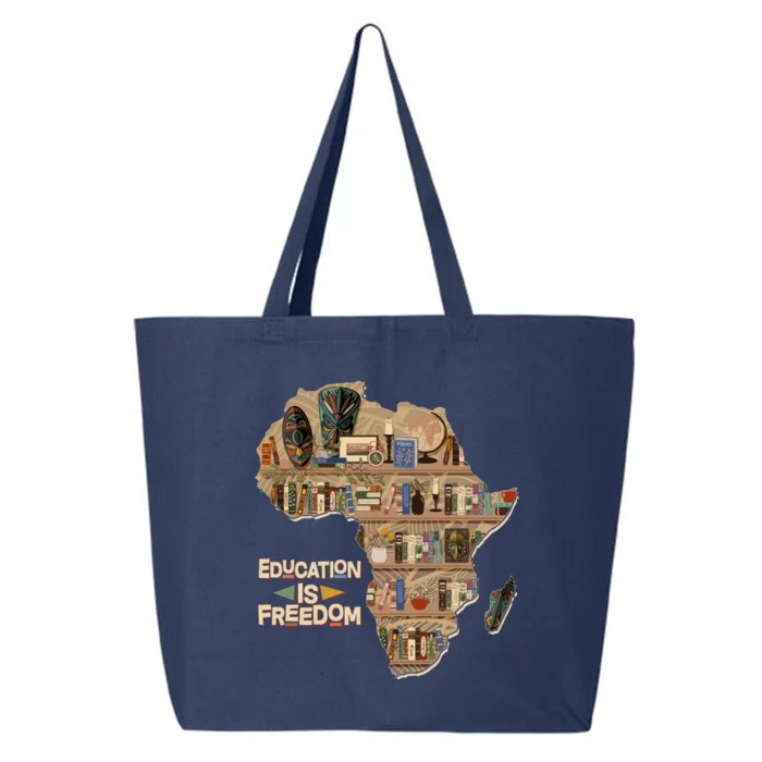 African American Black History Education Is Freedom 25L Jumbo Tote