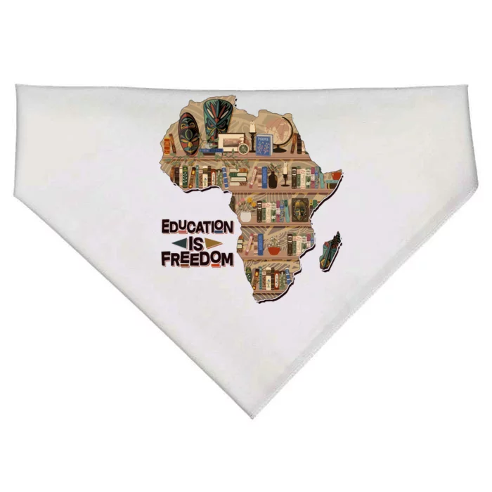 African American Black History Education Is Freedom USA-Made Doggie Bandana