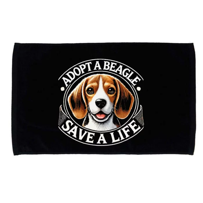 Adopt A Beagle Save A Life Advocating Adoption Microfiber Hand Towel