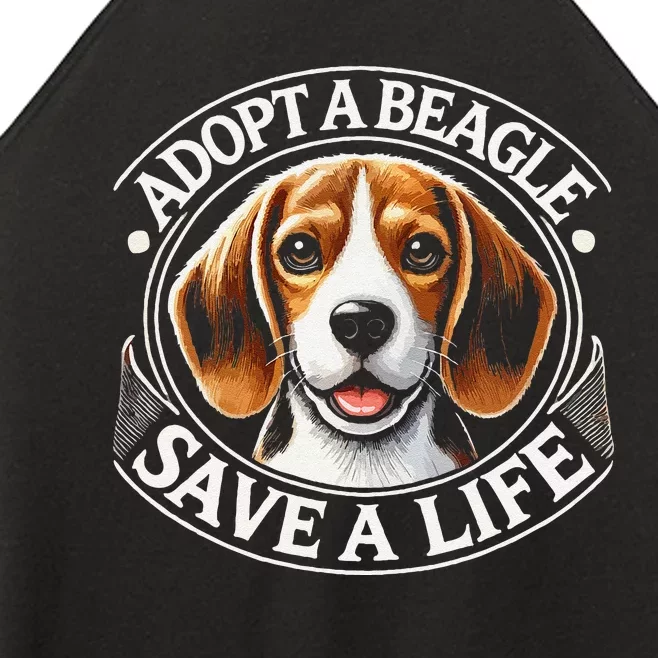 Adopt A Beagle Save A Life Advocating Adoption Women’s Perfect Tri Rocker Tank