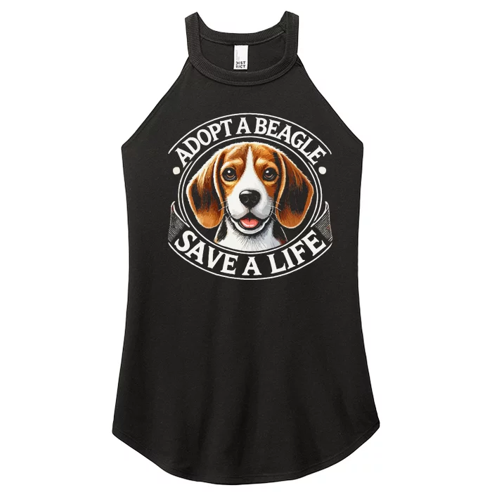 Adopt A Beagle Save A Life Advocating Adoption Women’s Perfect Tri Rocker Tank