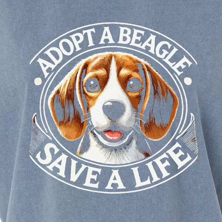 Adopt A Beagle Save A Life Advocating Adoption Garment-Dyed Women's Muscle Tee