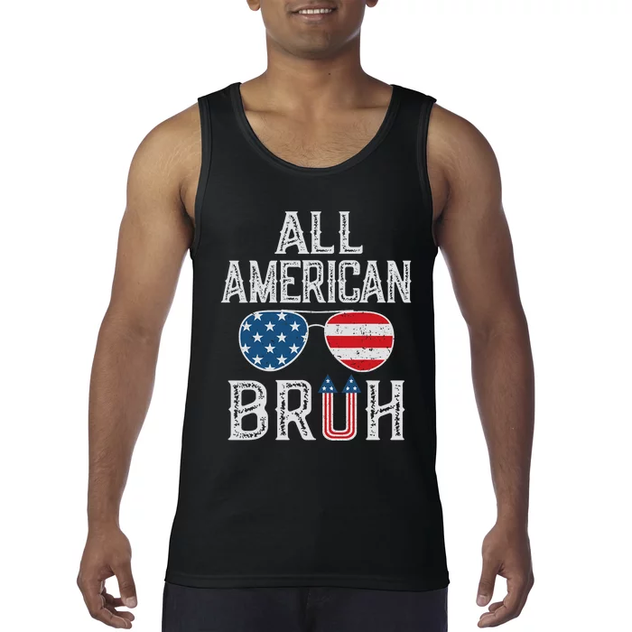 All American Bruh 4th Of July Boy Patriotic Tank Top