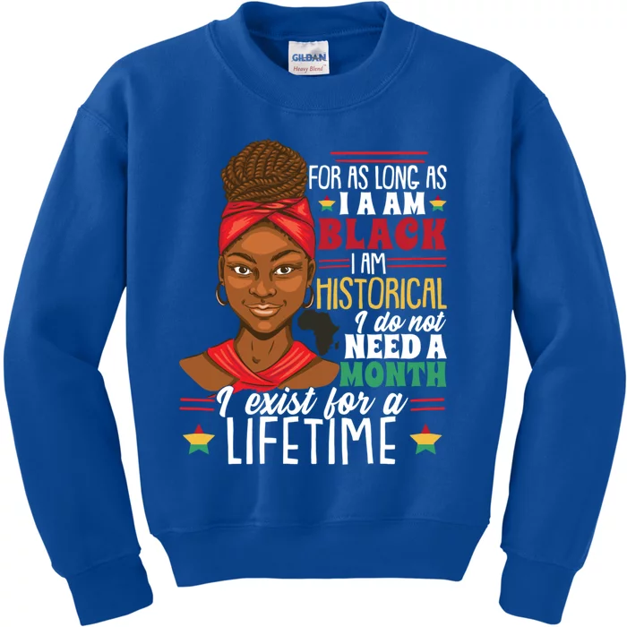 African American Black History Gift Kids Sweatshirt