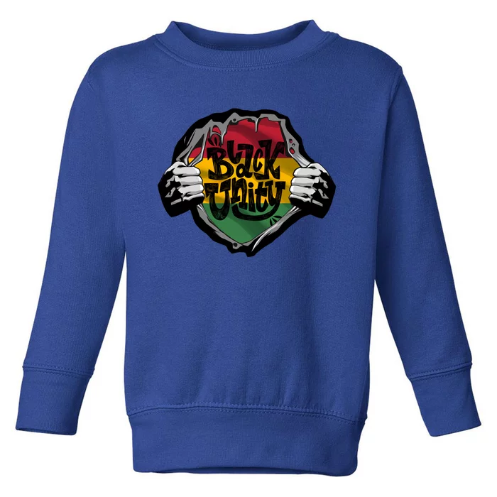 African American Black Unity Of Team Afrocentric Black Pride Meaningful Gift Toddler Sweatshirt