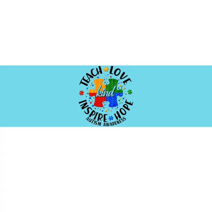 Autism Awareness Be Kind Teach Love Inspire Hope Bumper Sticker