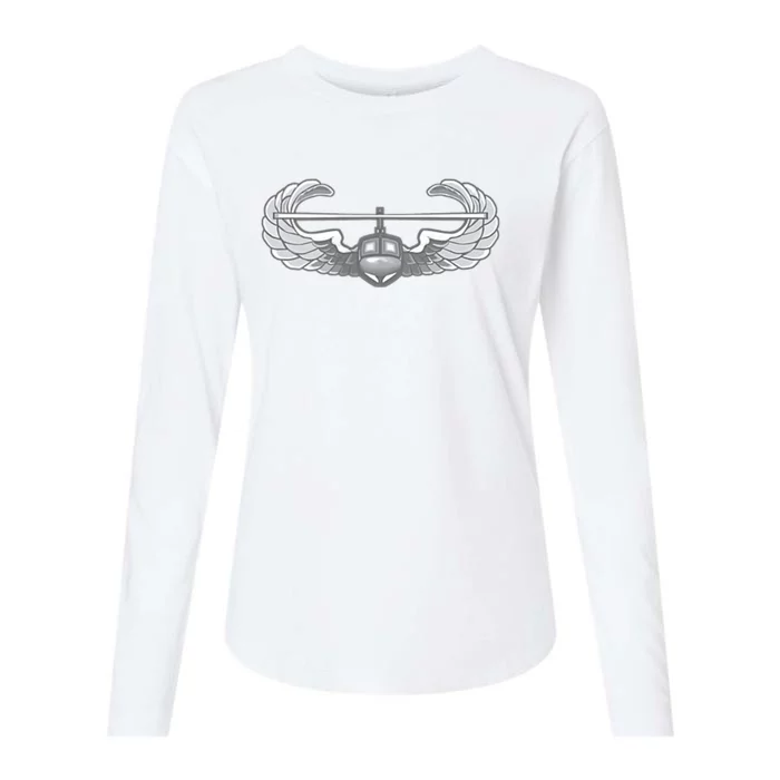 AIR ASSAULT BADGE US ARMY HELICOPTER WINGS Womens Cotton Relaxed Long Sleeve T-Shirt