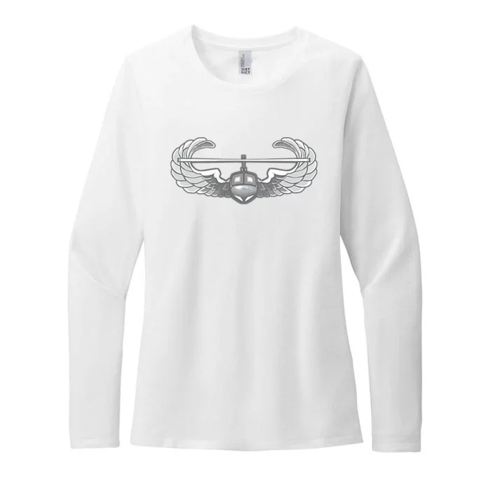 AIR ASSAULT BADGE US ARMY HELICOPTER WINGS Womens CVC Long Sleeve Shirt