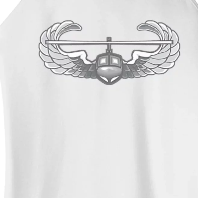 AIR ASSAULT BADGE US ARMY HELICOPTER WINGS Women’s Perfect Tri Rocker Tank