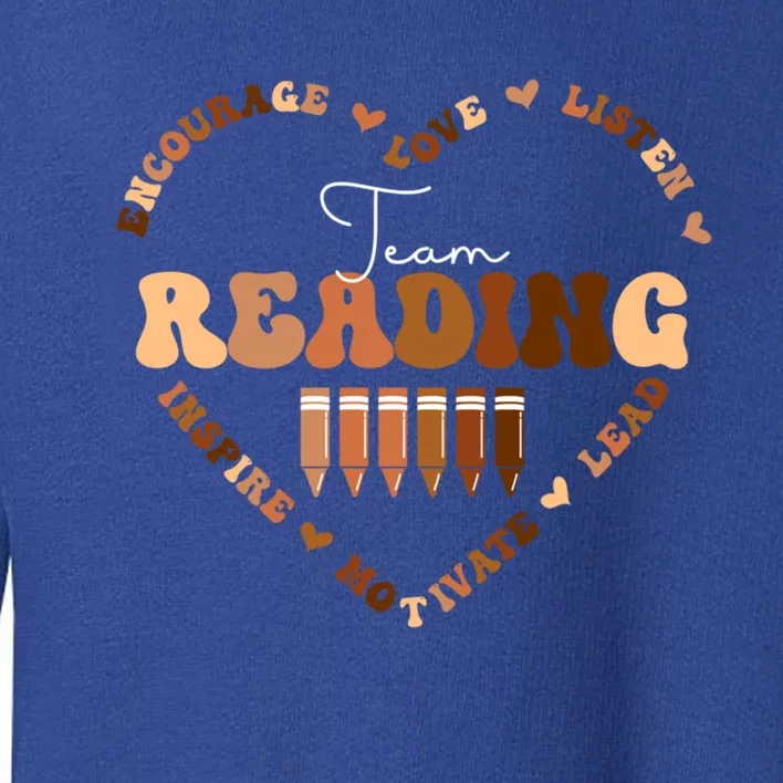 Afro African Black History Month Team Reading School Heart Cute Gift Toddler Sweatshirt