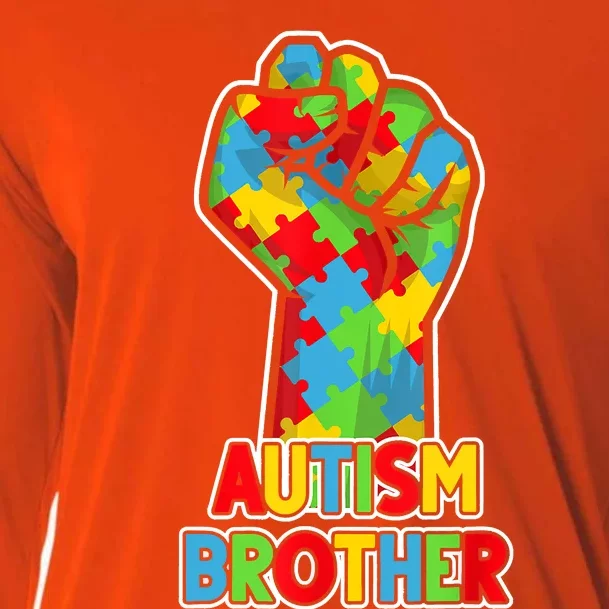 Autism Awareness Brother Acceptance Men Support Love Cooling Performance Long Sleeve Crew