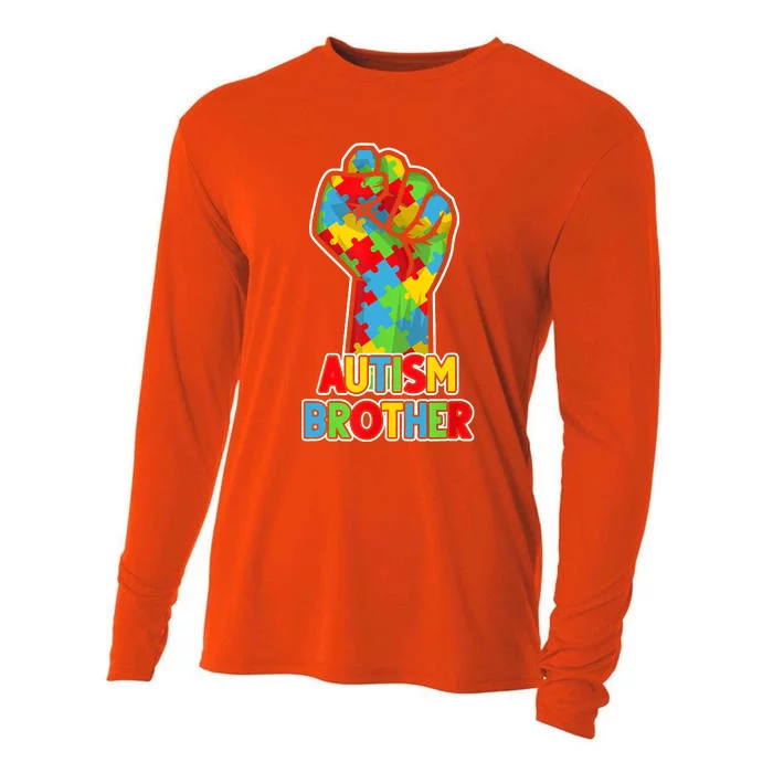 Autism Awareness Brother Acceptance Men Support Love Cooling Performance Long Sleeve Crew