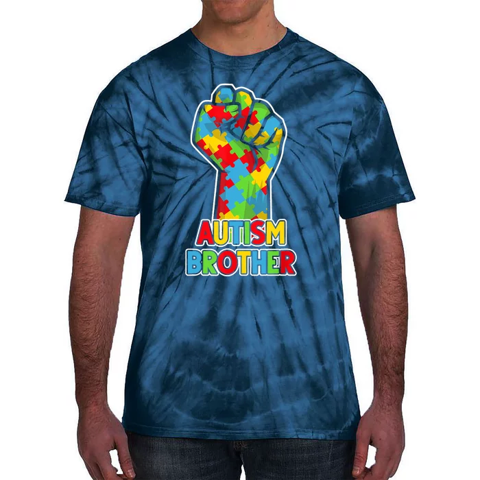 Autism Awareness Brother Acceptance Men Support Love Tie-Dye T-Shirt