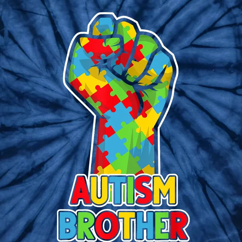 Autism Awareness Brother Acceptance Men Support Love Tie-Dye T-Shirt