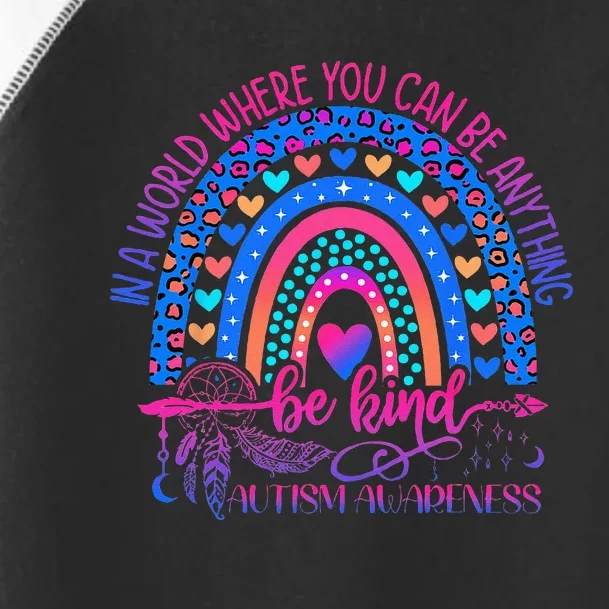 Autism Awareness Be Kind Leopard Rainbow Choose Kindness Toddler Fine Jersey T-Shirt