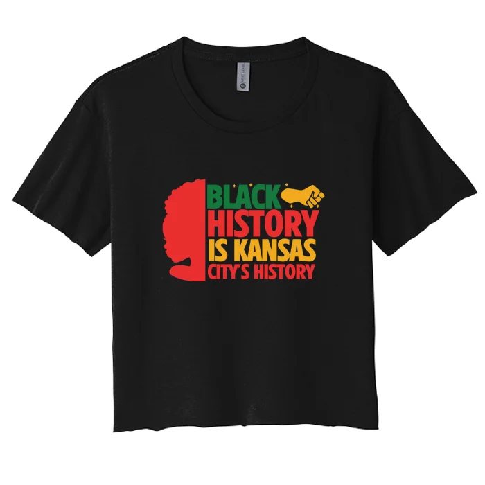 Afro America Black History Is Kansas City's History African American Women's Crop Top Tee