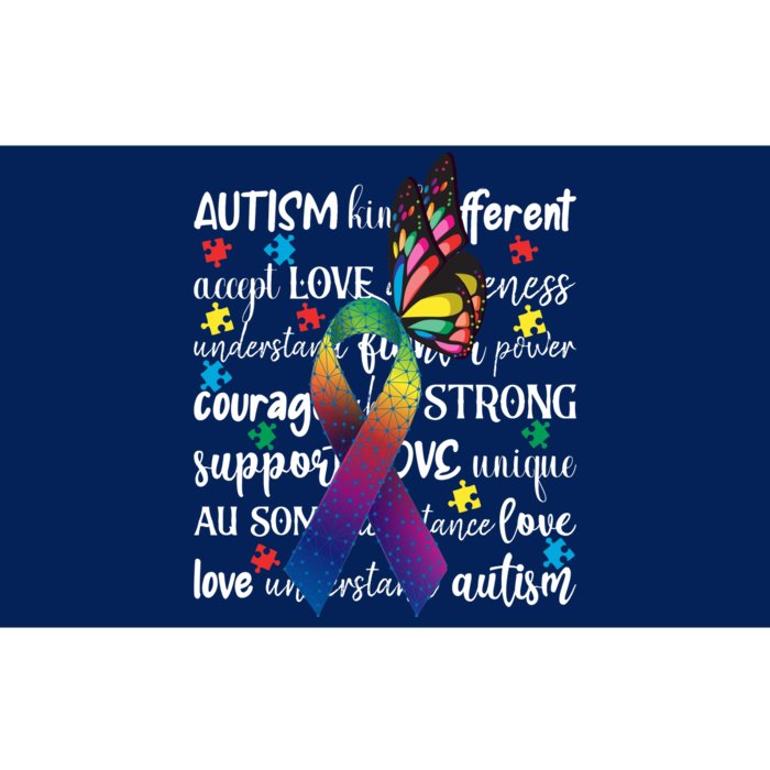 Autism Acceptance Butterfly Different Is Beautiful Bumper Sticker