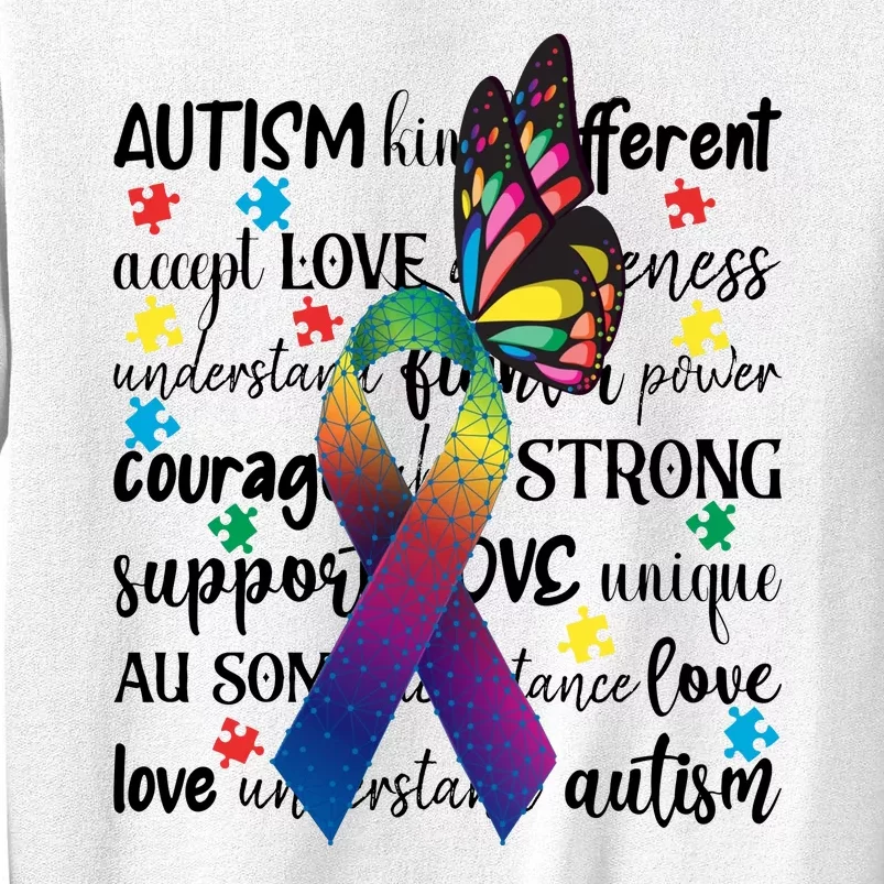 Autism Acceptance Butterfly Different Is Beautiful Sweatshirt