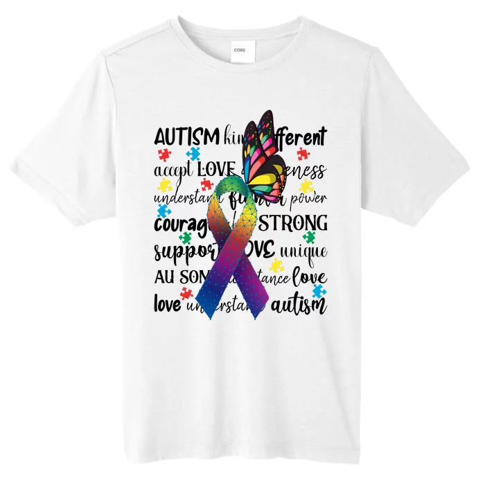 Autism Acceptance Butterfly Different Is Beautiful ChromaSoft Performance T-Shirt