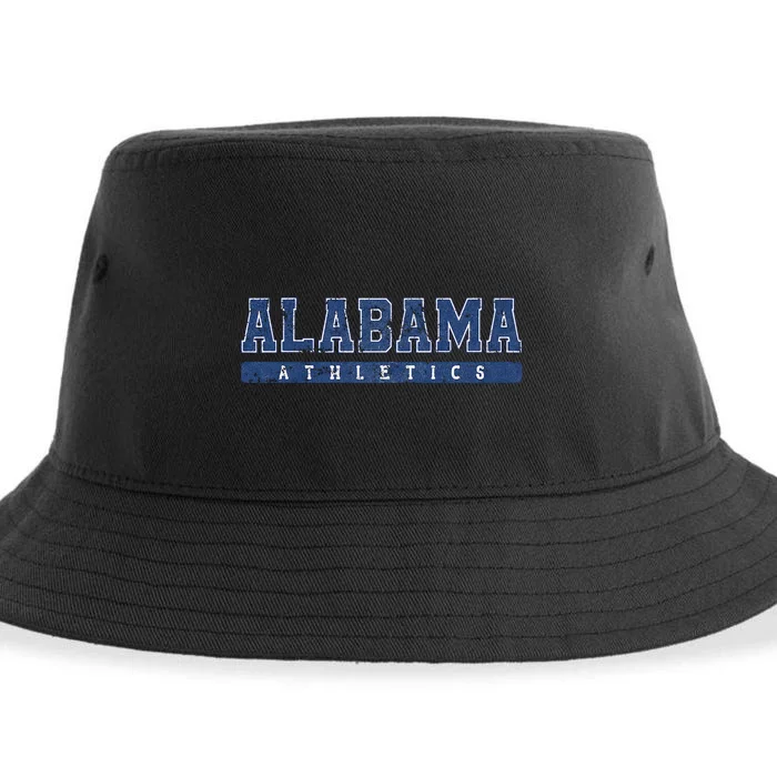 Alabama Athletics Blue Vintage Text Sustainable Bucket Hat