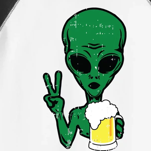 Area51 Alien Beer Peace Sign Lazy Drinking Halloween Gift Toddler Fine Jersey T-Shirt