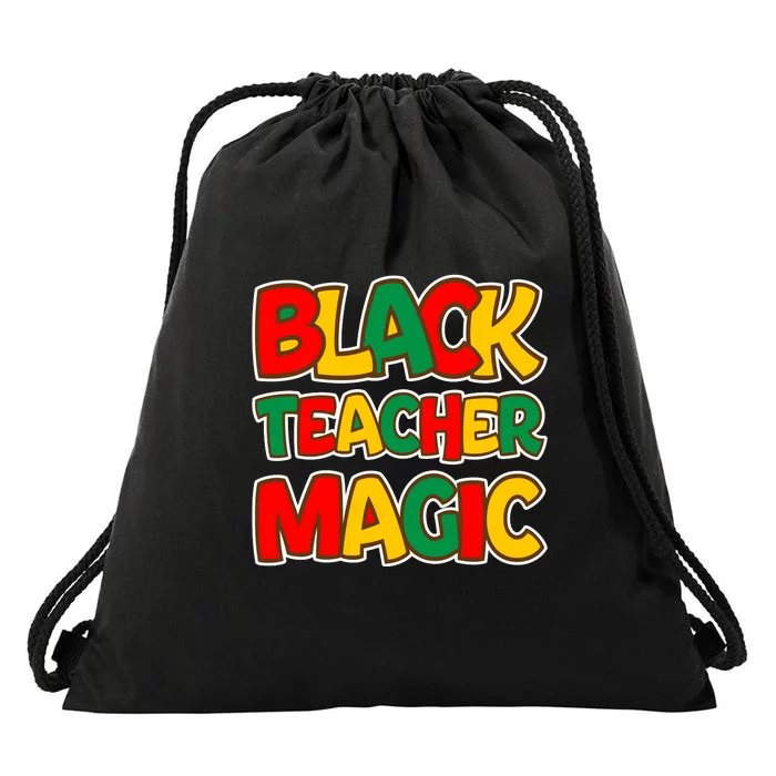 Afro America Black Teacher Magic Black History Gift Drawstring Bag