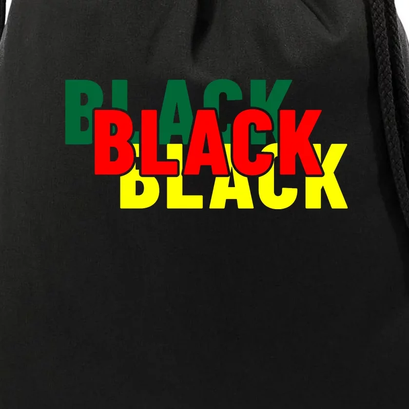 African American Black Black Black For Black History Month Drawstring Bag