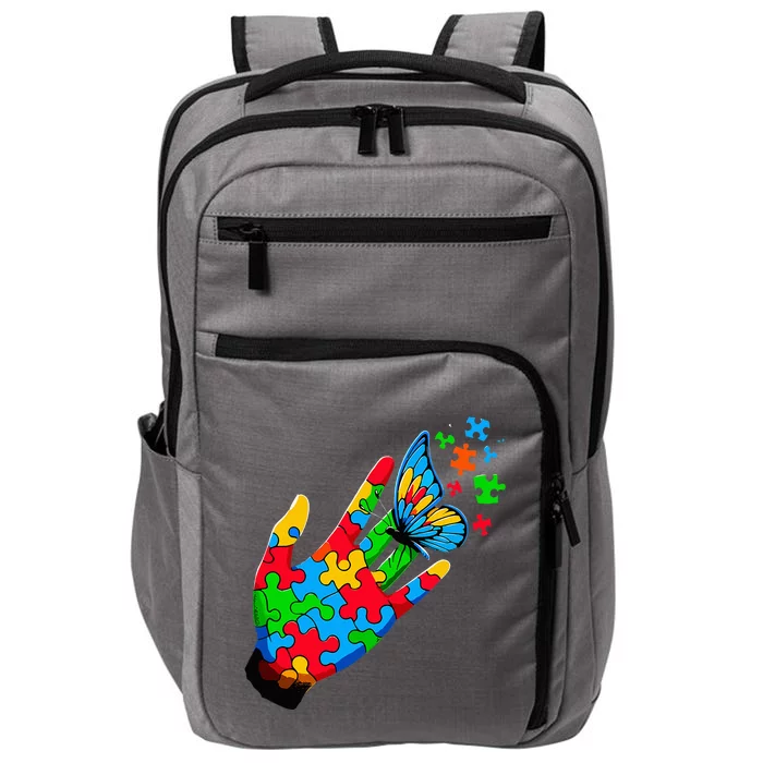 Autism Awareness Butterfly Teacher Impact Tech Backpack