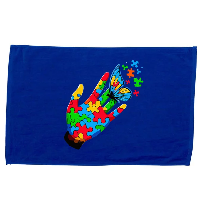 Autism Awareness Butterfly Teacher Microfiber Hand Towel