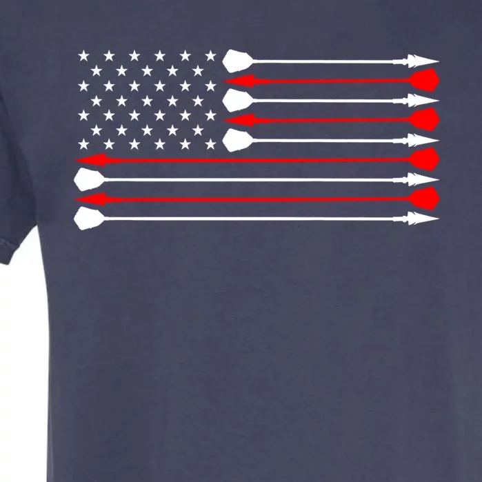 Archery Archer Bow Bowhunter Patriotic Independence Day Cute Gift Garment-Dyed Heavyweight T-Shirt