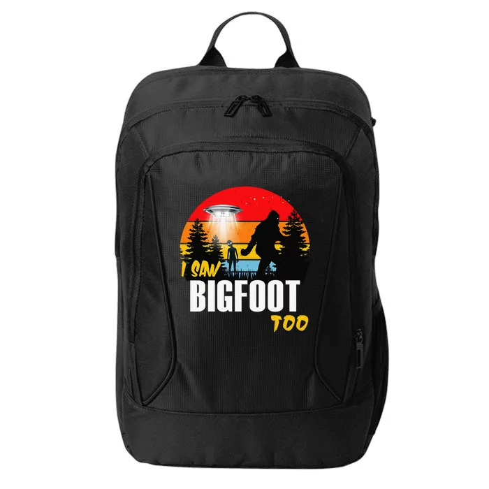 Alien And Bigfoot (I Saw Bigfoot Too) City Backpack