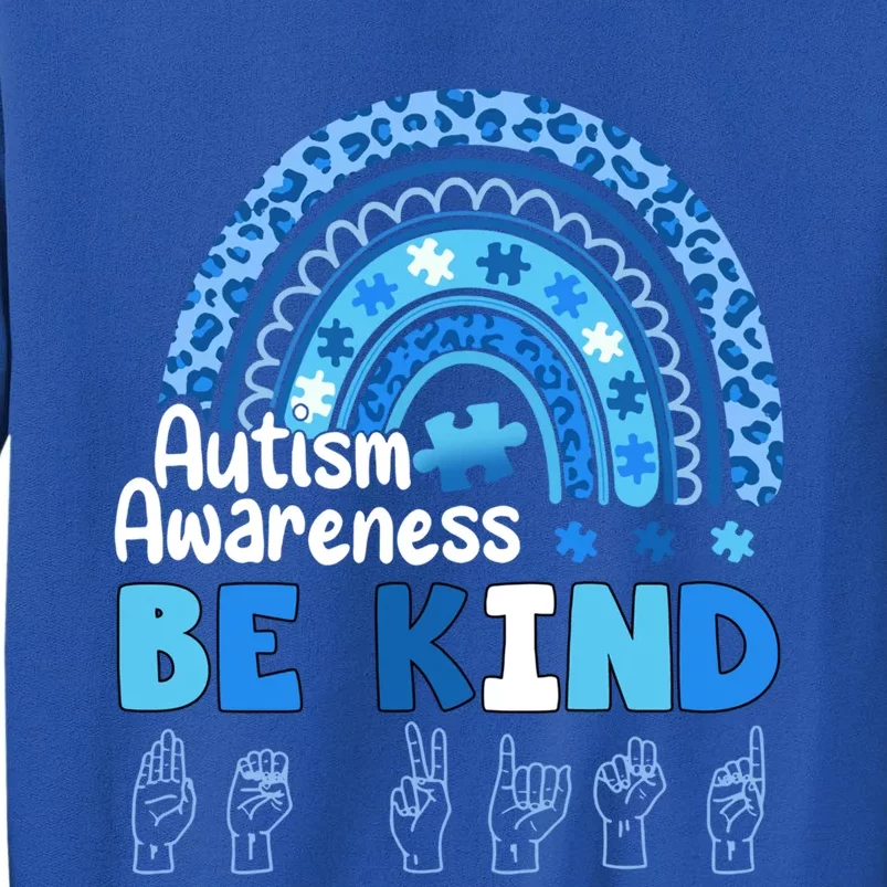 Autism Awareness Be Kind Asl Hand Sign Language Gift Sweatshirt