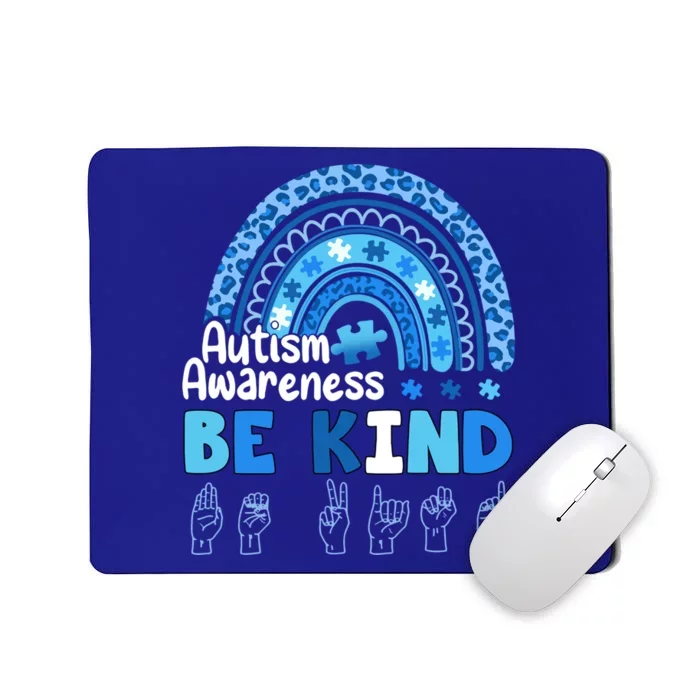 Autism Awareness Be Kind Asl Hand Sign Language Gift Mousepad