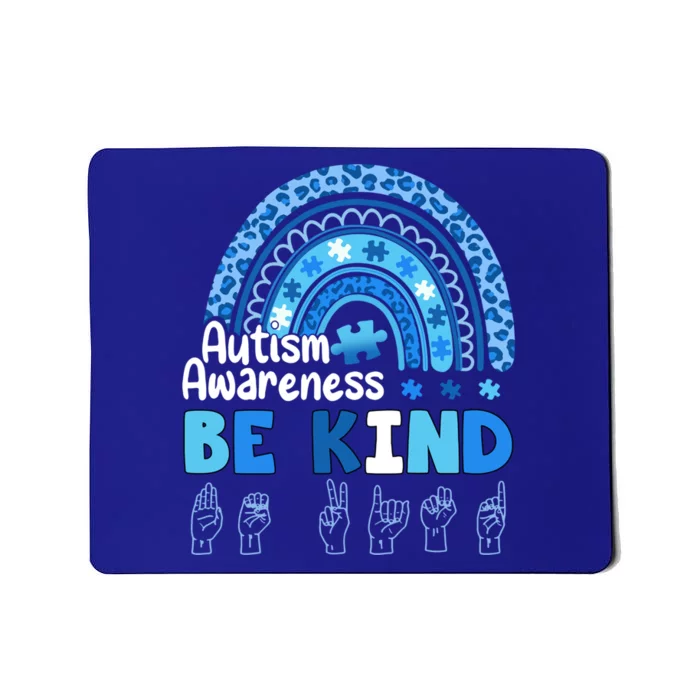 Autism Awareness Be Kind Asl Hand Sign Language Gift Mousepad