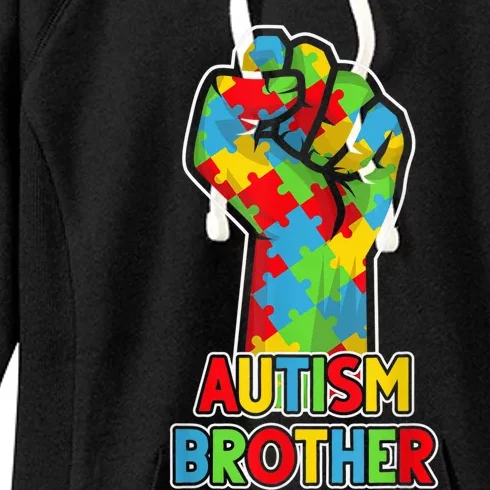 Autism Awareness Brother Acceptance  Support Love Women's Fleece Hoodie