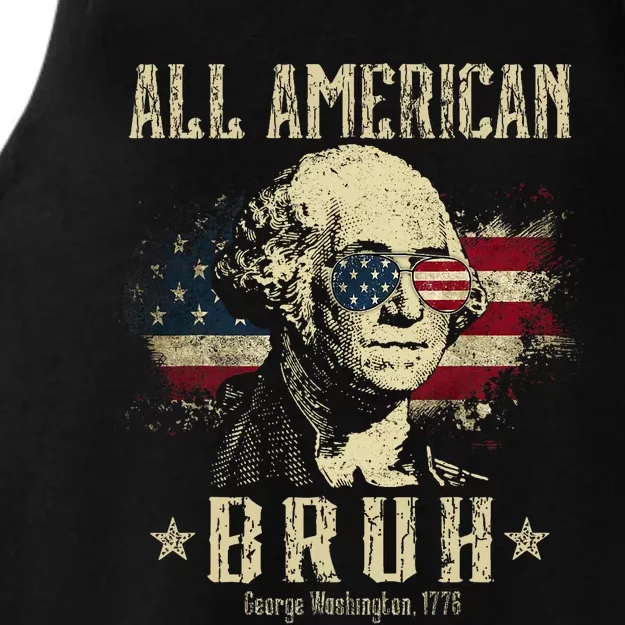 All American Bruh 4th Of July Boy Patriotic Ladies Tri-Blend Wicking Tank