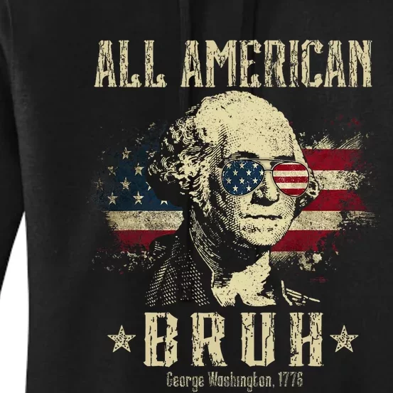 All American Bruh 4th Of July Boy Patriotic Women's Pullover Hoodie