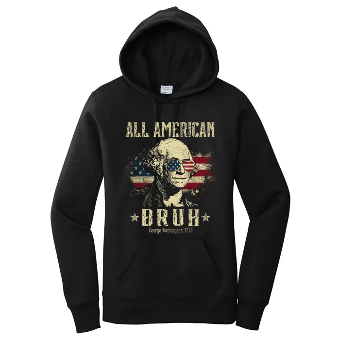 All American Bruh 4th Of July Boy Patriotic Women's Pullover Hoodie