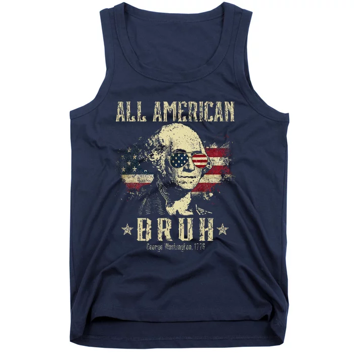 All American Bruh 4th Of July Patriotic Teens Tank Top