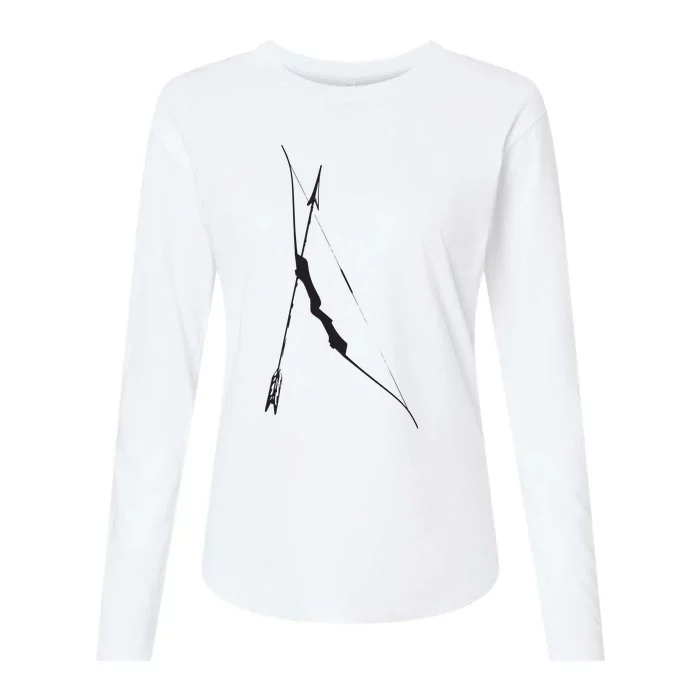 Arrow And Bow Shirts Archery Womens Cotton Relaxed Long Sleeve T-Shirt