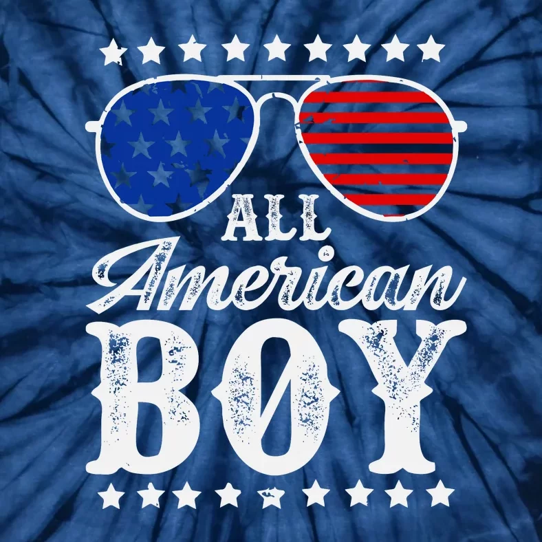 All American Boy 4th Of July Family Matching Sunglasses Tie-Dye T-Shirt