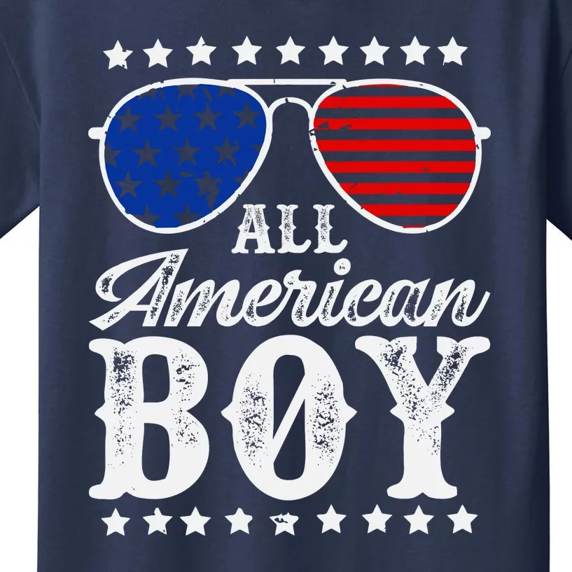 All American Boy 4th Of July Family Matching Sunglasses Kids T-Shirt