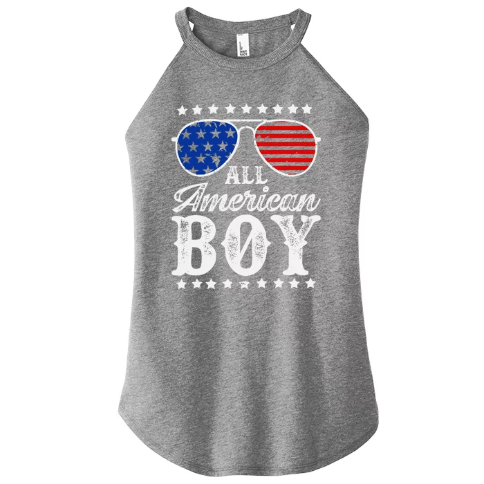 All American Boy 4th Of July Family Matching Sunglasses Women’s Perfect Tri Rocker Tank