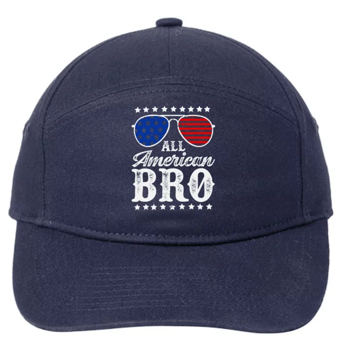 All American Bro 4th Of July Family Matching Sunglasses 7-Panel Snapback Hat