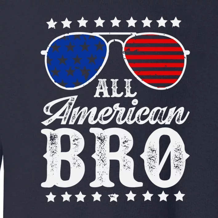 All American Bro 4th Of July Family Matching Sunglasses Toddler Sweatshirt