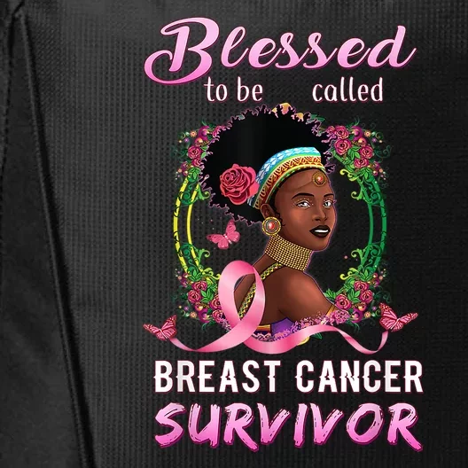 African American Breast Cancer Design Women Blessed Survivor City Backpack