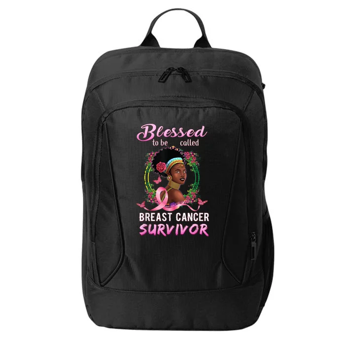 African American Breast Cancer Design Women Blessed Survivor City Backpack