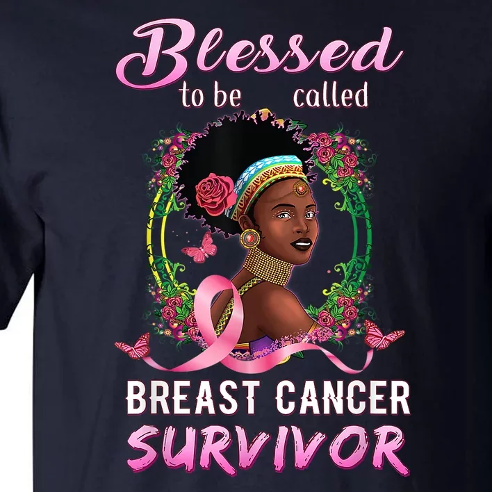 African American Breast Cancer Design Women Blessed Survivor Tall T-Shirt