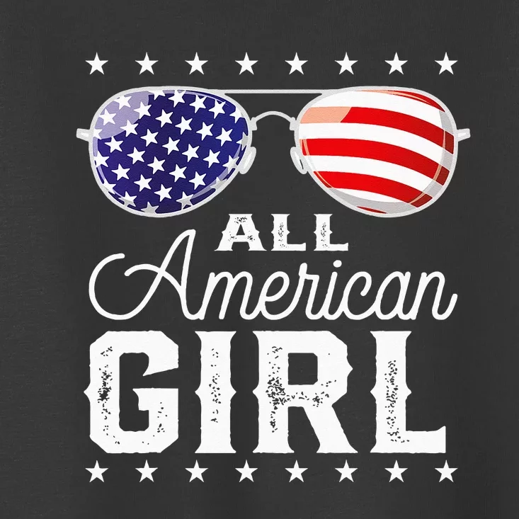 All American Boy 4th Of July USA Sunglasses Family Matching Toddler T-Shirt