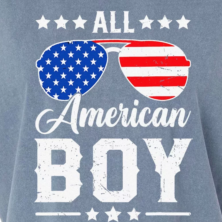 All American Boy 4th Of July Funny Patriotic Usa Matching Gift Garment-Dyed Women's Muscle Tee